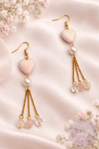 Pink-Gold Earrings