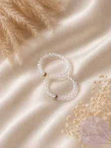 Minimalistic Ring White w Dot